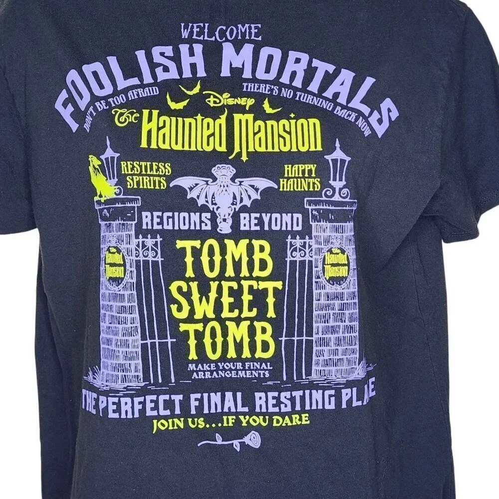 Disney The Haunted Mansion Tomb Sweet Tomb Tshirt Womens S Black